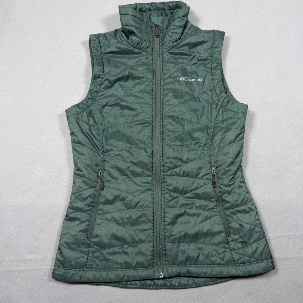 Columbia Womens Omni-Heat Insulated Quilted Vest Green WL1471 Small